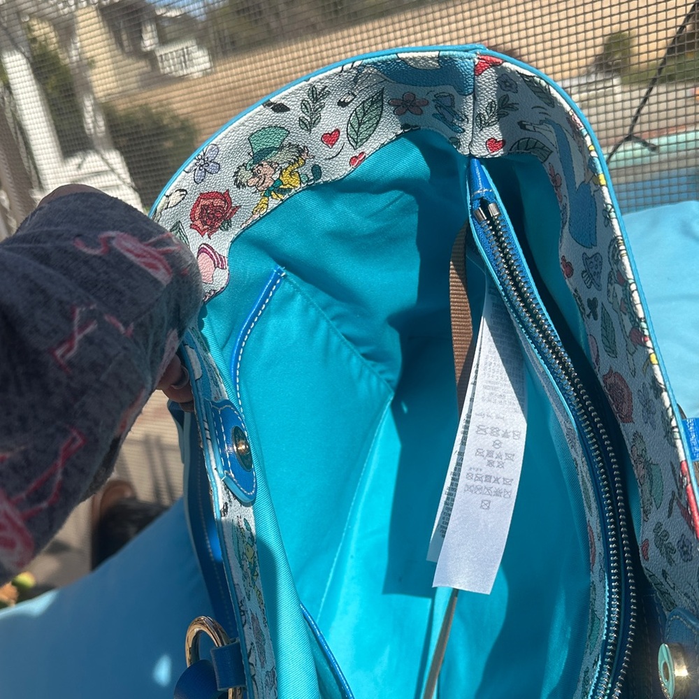 Dooney & Bourke Alice in Wonderland Tote with Blue Handles - Picture 7 of 7